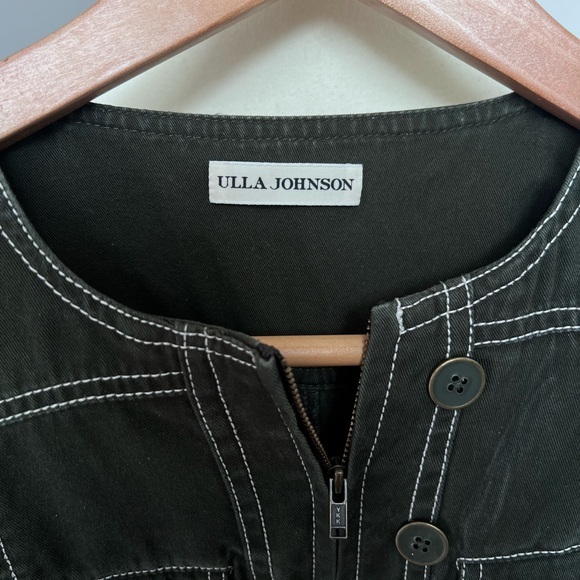 Ulla Johnson Dark Green Utility Jumpsuit with Belted Waist - Picture 9 of 14